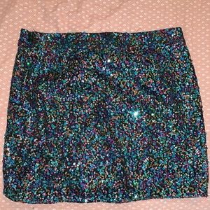 Sequin mini skirt